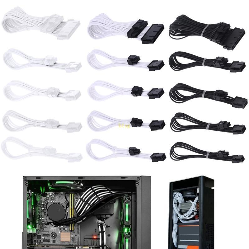 Btsg PC Máy Tính Bo Mạch Chủ Cáp Nối Dài Cáp Cấp Nguồn 6 Pin 8Pin PCI-e 8Pin ATX CPU EPS Cáp Nối Dài