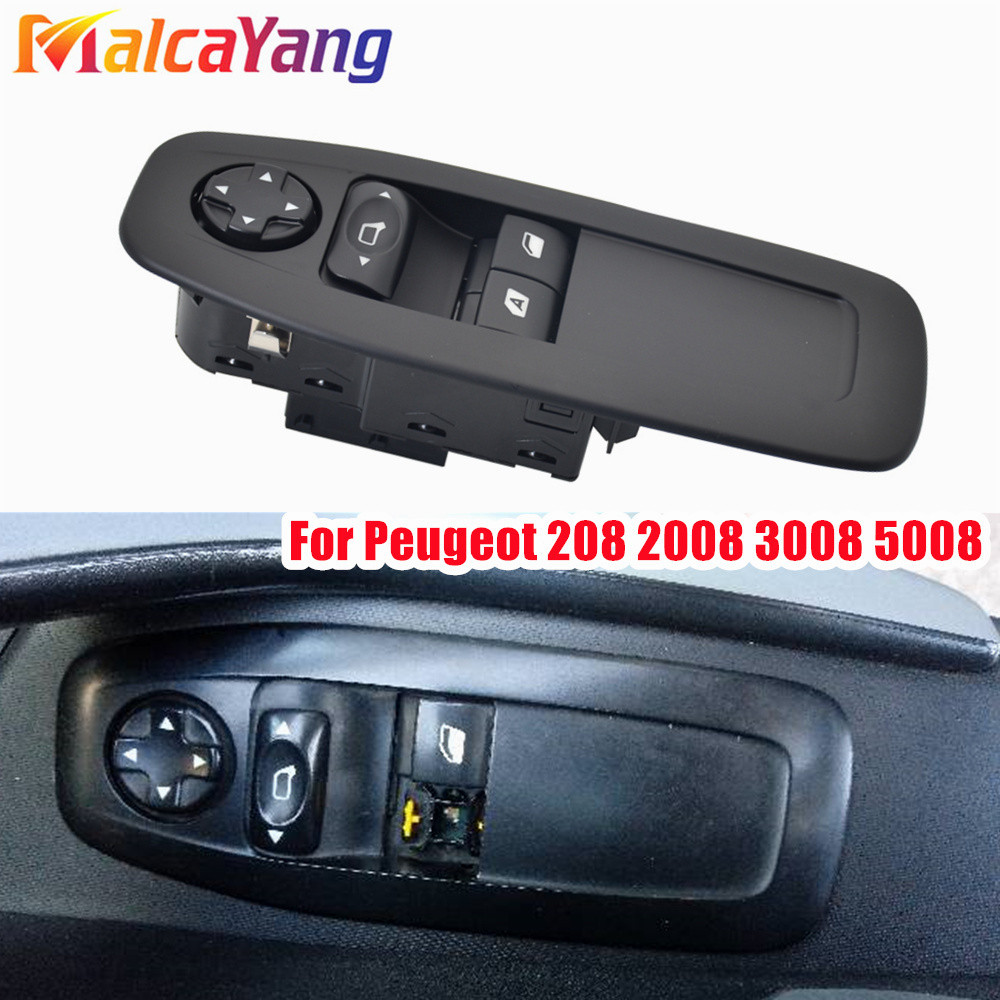 Cho PEUGEOT 208 l 2015-2019 Công Tắc Cửa Sổ Điện Phía Trước Bên Trái Chính Bảng Điều Khiển Cho Xe Đạ