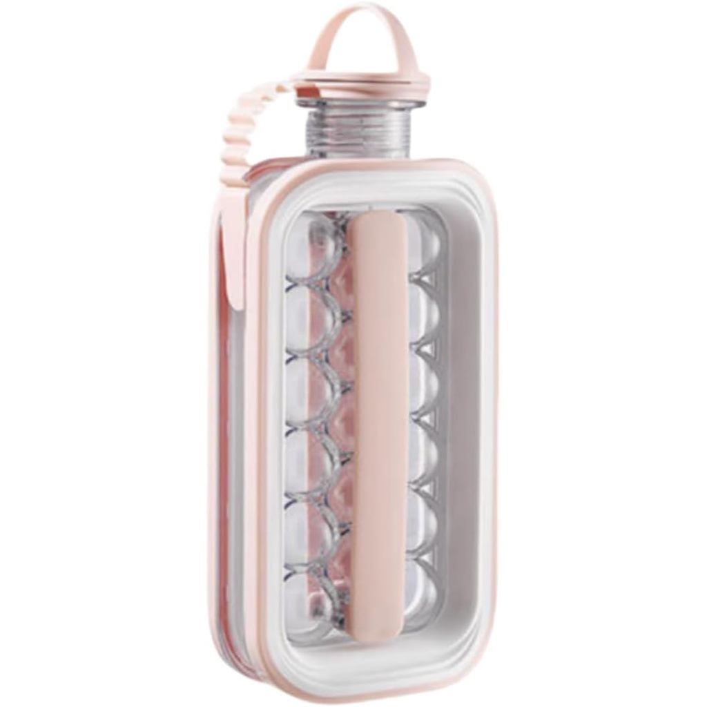 GLigeT Combo Máy Làm Đá & Xô Đá Có Thể Gập Lại Siêu Tiện Lợi Với Khuôn Đá Bóng Silicon Cho Gia Đình, 17 Lưới