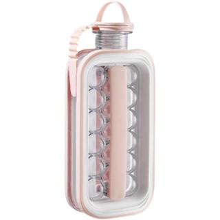 GLigeT Combo Máy Làm Đá & Xô Đá Có Thể Gập Lại Siêu Tiện Lợi Với Khuôn Đá Bóng Silicon Cho Gia Đình, 17 Lưới