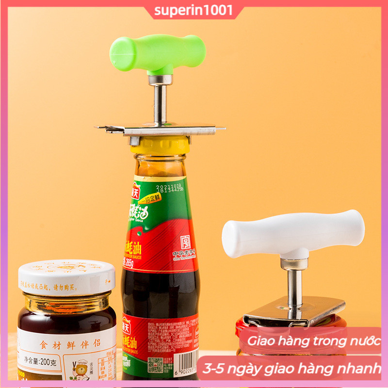 [Giao hàng tại địa phương] Dụng cụ mở nắp xoay cầm tay Tiết kiệm nhân công và có thể điều chỉnh Dụng cụ mở bếp tại nhà bằng thép không gỉ