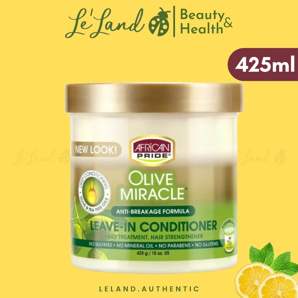 African Pride - Dầu xả khô dưỡng ẩm, giảm gãy rụng tóc African Pride Olive Miracle 425g của Mỹ