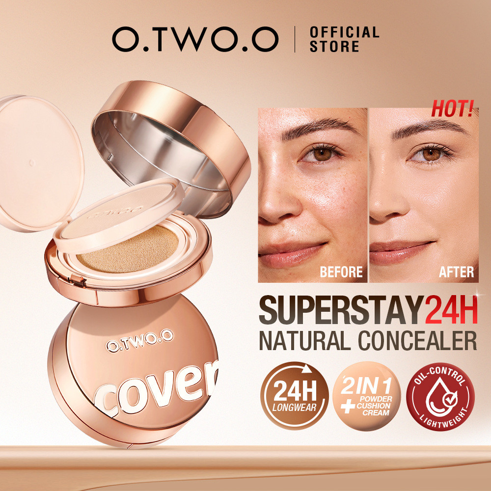 O.TWO.O Hold Makeup Focus Soft Powder Cushion Cream SC067 Đệm dưỡng ẩm trong suốt tự nhiên BB Cream 