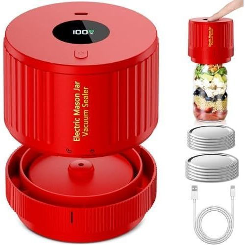 Bộ dụng cụ niêm phong chân không Mason Jar điện cho miệng rộng và miệng thường Mason Jar