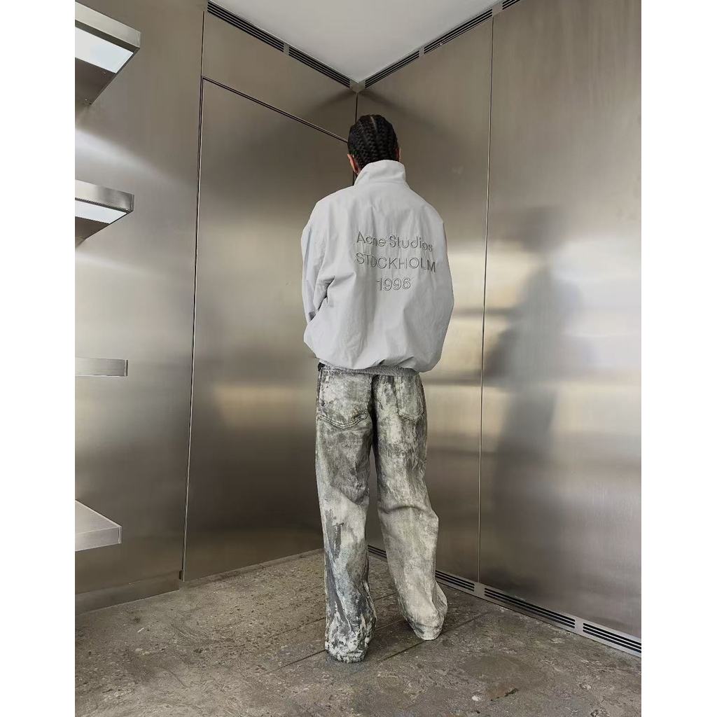 25SSAcne studio 1996 Áo khoác thêu chữ thường ngày