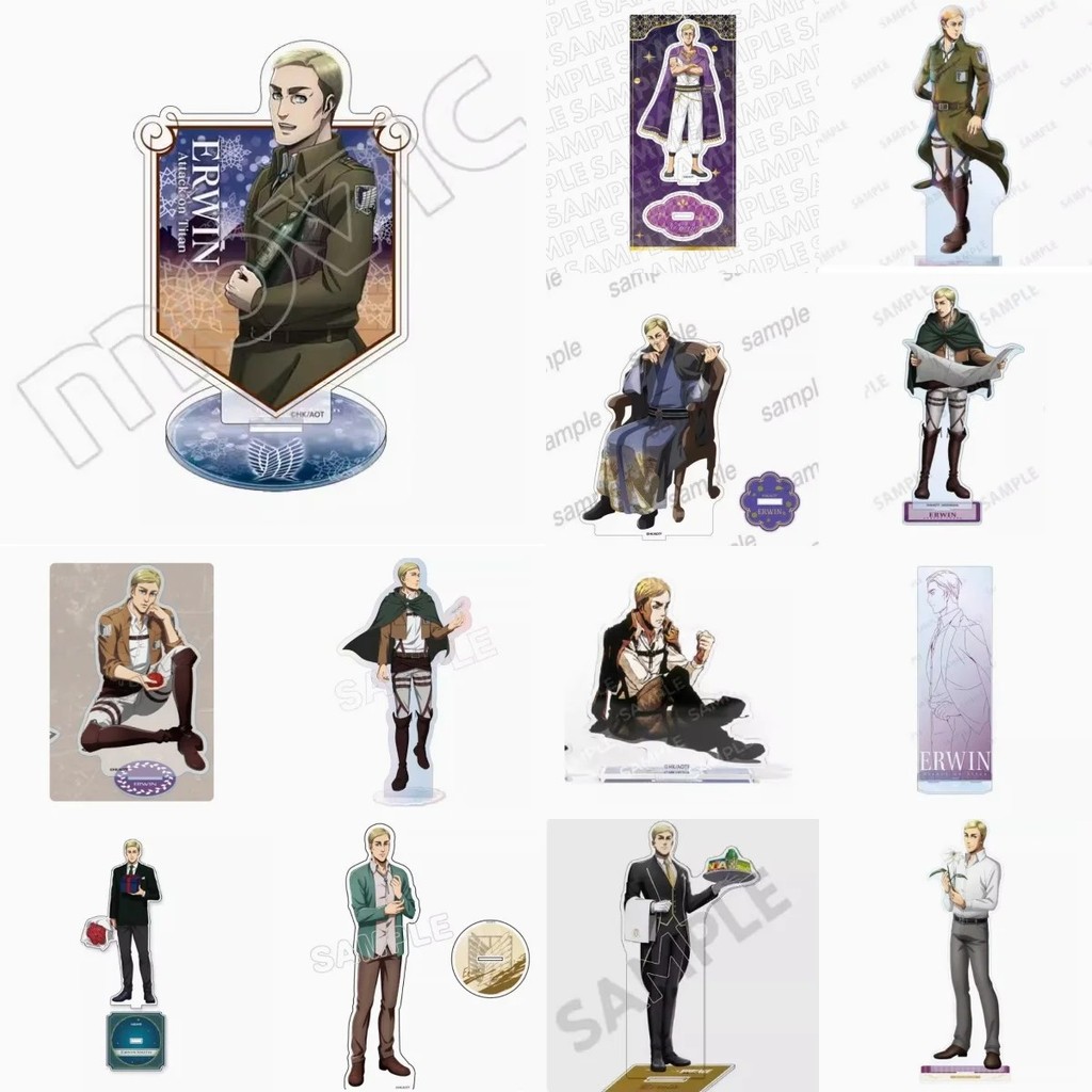 Mô Hình Standee Anime Erwin Smith Attack on Titan AOT Acrylic Figure Trang Trí Bàn Học Quà Tặng Fan 