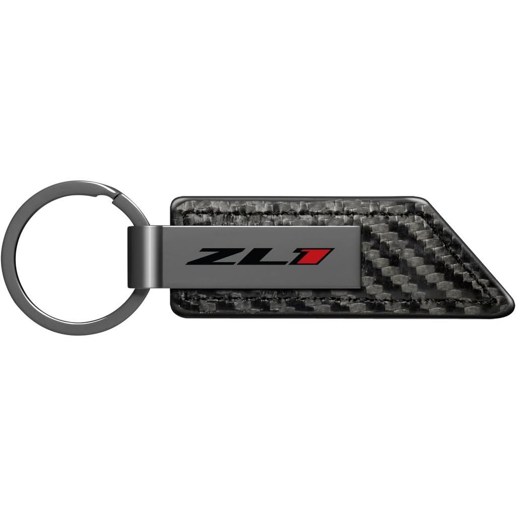 Dành Cho Xe Chevrolet Camaro ZL1 Sợi Carbon Họa Tiết Da PU Móc Khóa, Được Cấp Phép Chính Thức