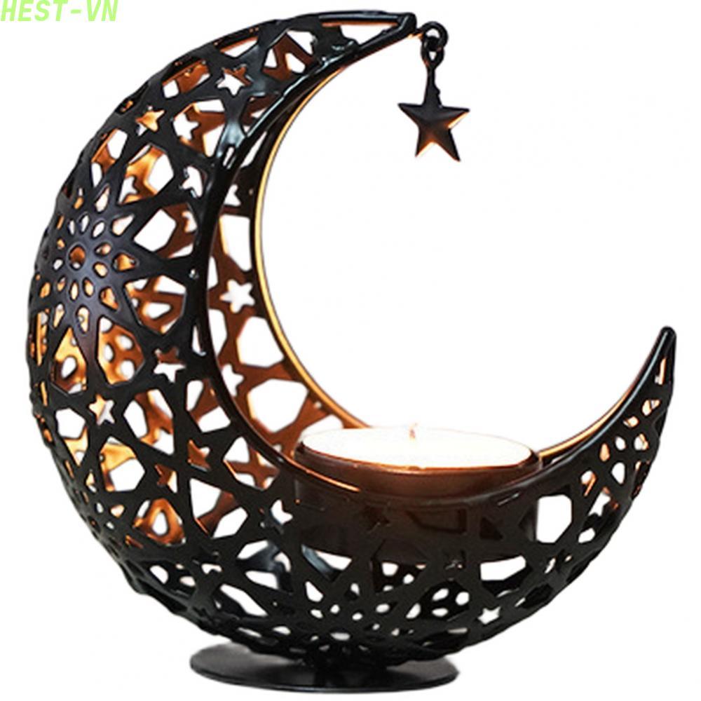 Iron Moon Candle Holder Middle Eastern Decorative Hollow Aromatherapy Candle Cup