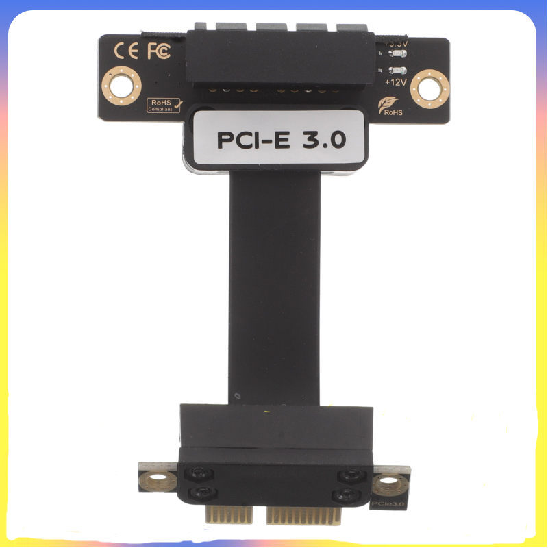 Đen Pci-E 3.0 Riser Cable Extension với lõi đồng Bộ chuyển đổi góc phải để khai thác GPU Bên ngoài G
