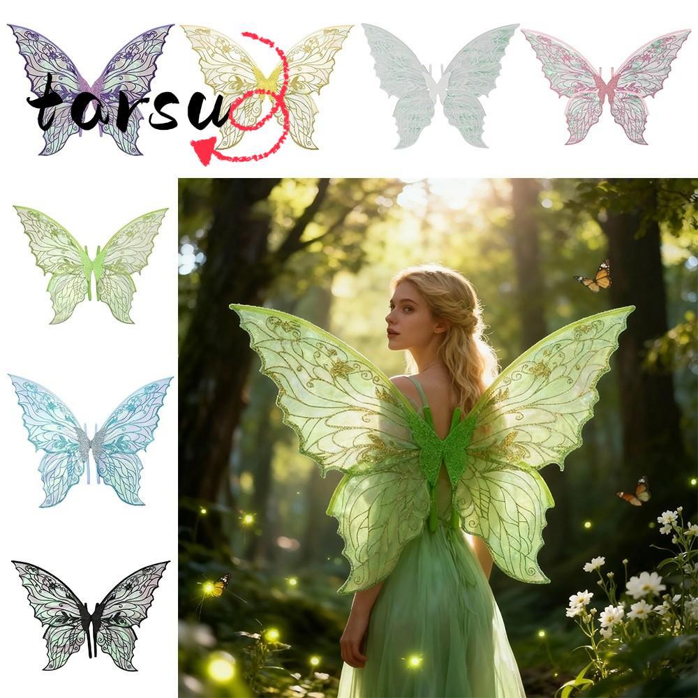 TARSU Fairy Wings, Dress UP Princess Angel Wing Angel Wings, Organza Sparkling Elf Cosplay Wing Đạo 