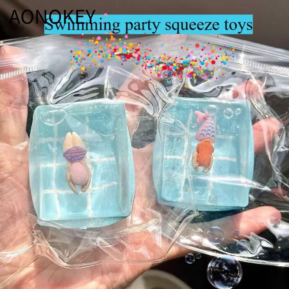 Đồ chơi bóp bể bơi AONOKEY, TPR Giảm lo âu Đồ chơi Fidget phục hồi chậm, Thư giãn sáng tạo Phong các