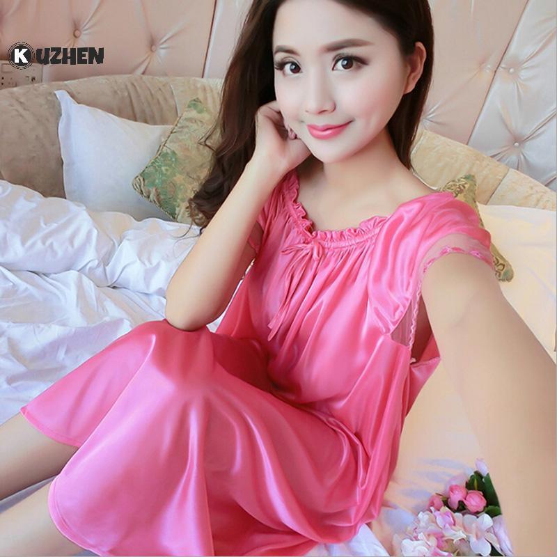 Kuzhen - Váy Ngủ Nữ Tay Ngắn