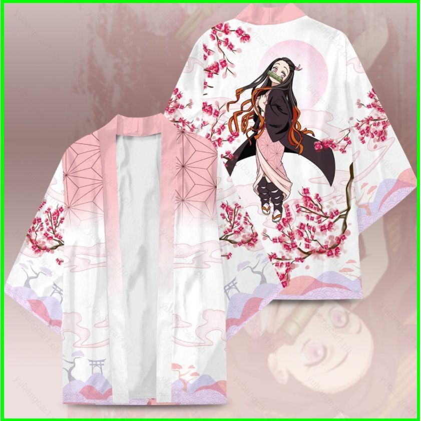 YB1 Cardigan Kimono Haori Cosplay Demon Slayer: Áo Cho Phân Tán Như Tanjirou, Nezuko và Zenitsu