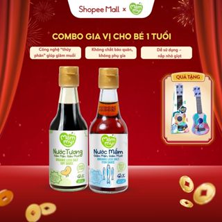 Gia vị ăn dặm cho bé Mămmy nước tương, nước mắm giảm mặn giảm muối cho bé từ 1 tuổi giúp bé ăn ngon
