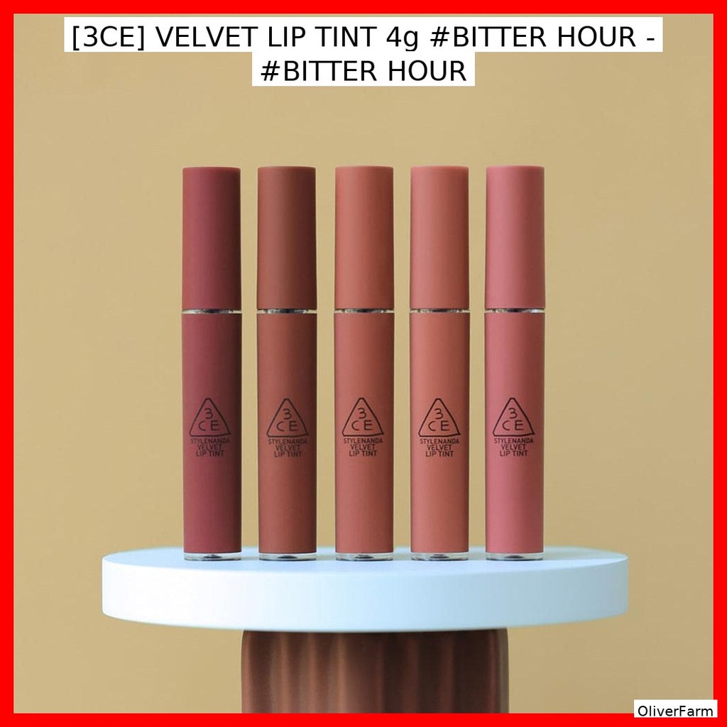 [3CE] VELVET LIP TINT 4g #BITTER GIỜ - #BITTER GIỜ / Son Tint Hàn Quốc / Velvet Finish / Xác thực 10