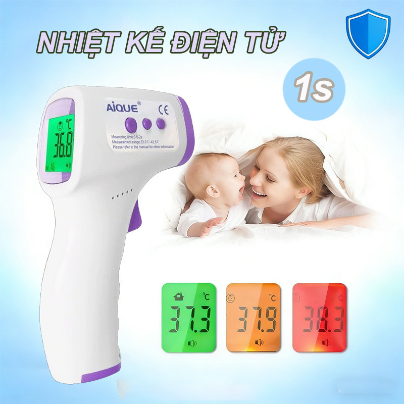 Nhiệt kế điện tử hồng ngoại cao cấp đo trán, Máy nhiệt kế điện tử màn hình ,Vật tư phòng ngừa tại nhà
