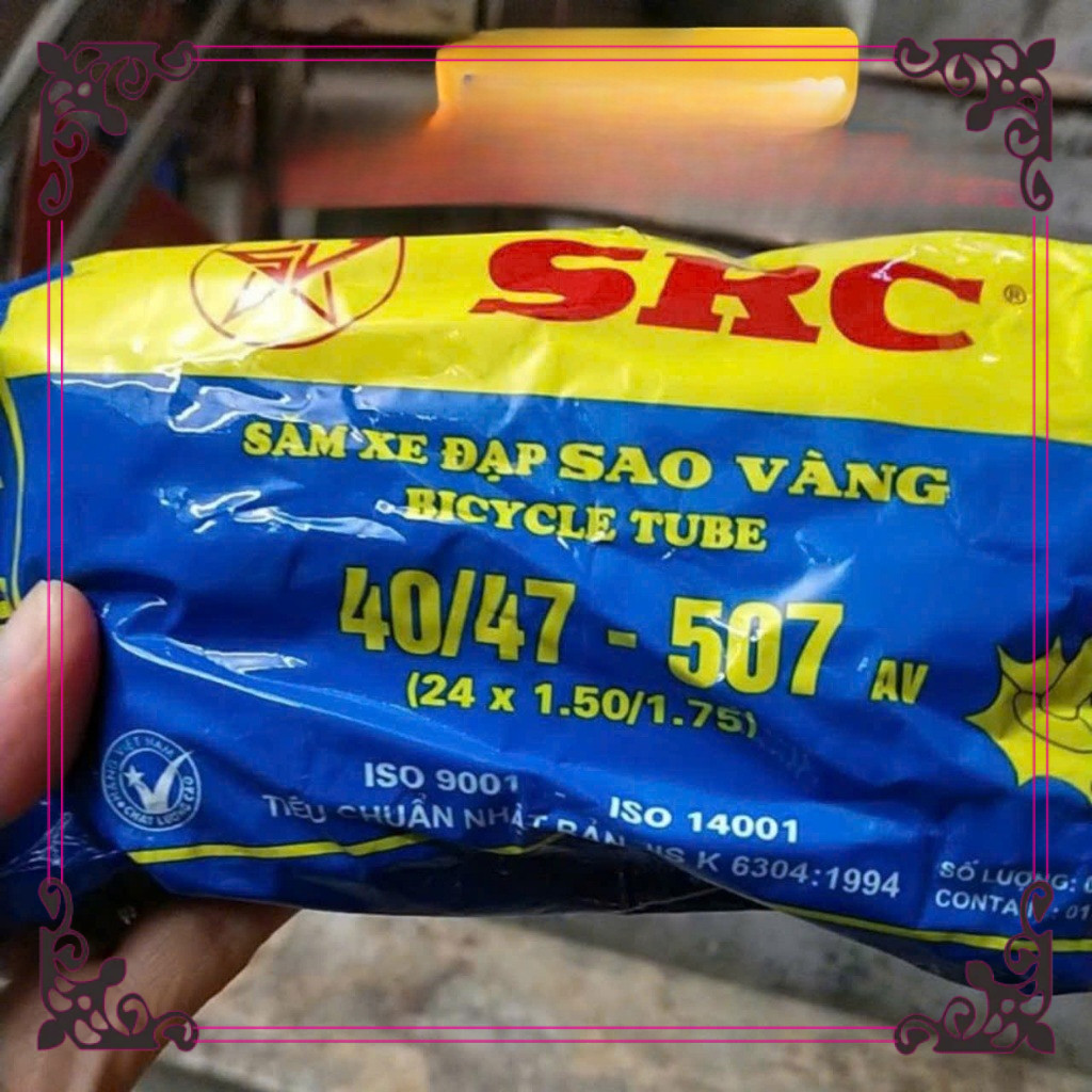 RUỘT SĂM XE ĐẠP 24x1.75 AV SAO VÀNG