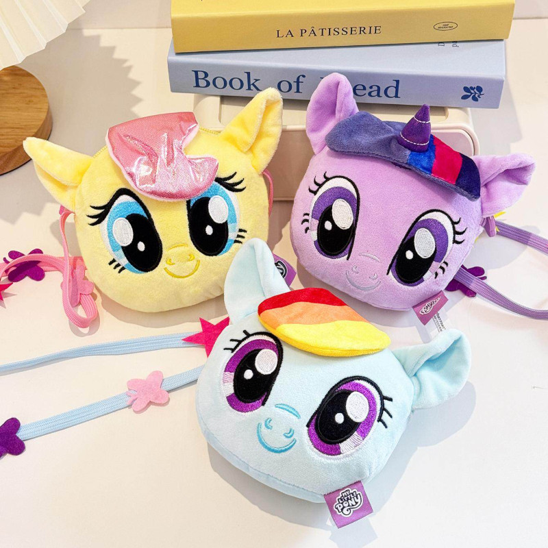 Pinky My Little Pony Hợp Thời Trang Squishy Túi Đeo Ngang Gashapon Đồ Chơi Sang Trọng Ngày Trẻ Em Qu