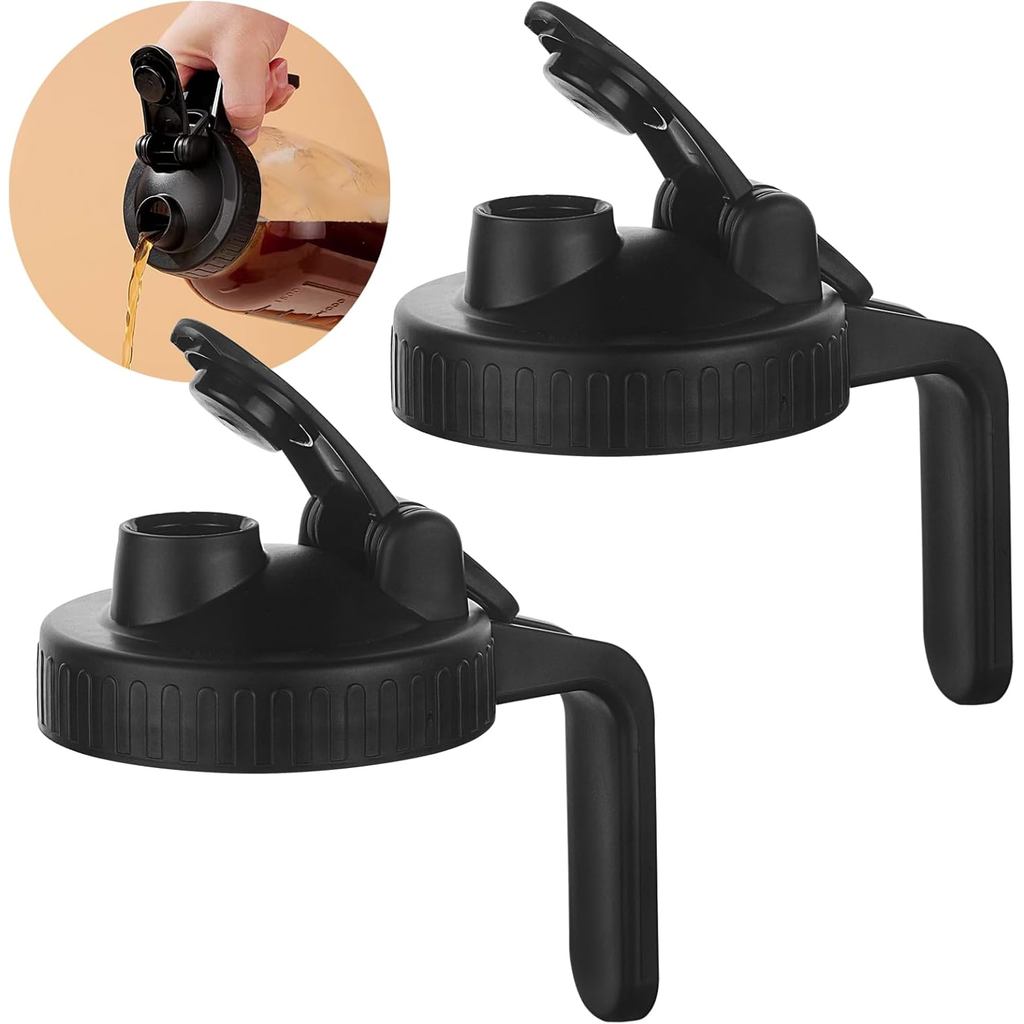 Mason Jar Đổ Nắp Vòi Cho Miệng Rộng Mason Lọ, Mason Jar Pitcher Nắp Lật Nắp Tay Cầm Kín Hơi, Nắp Chố