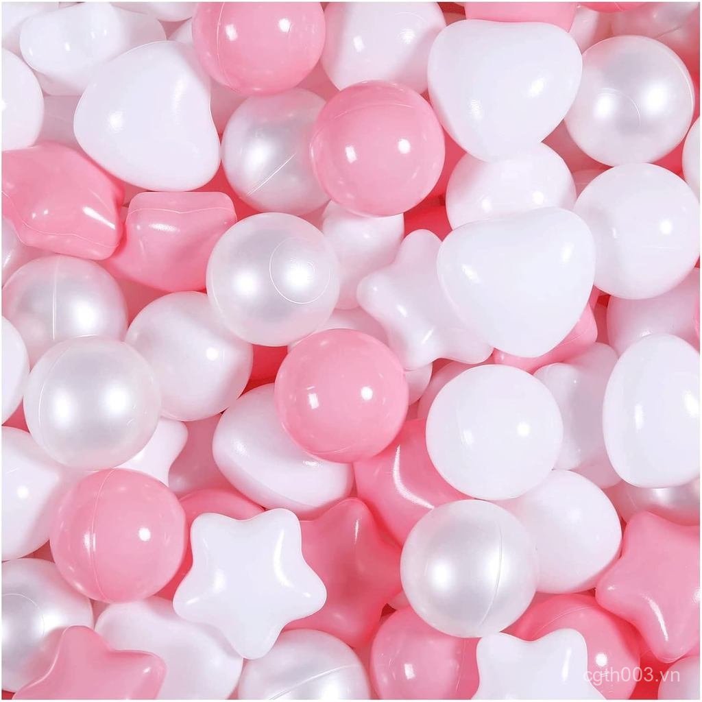 GOGOSO Pink Ball Pit Balls với Star Bals Heart Balls 100 - Quả bóng nhựa chống nghiền cho trẻ mới bi
