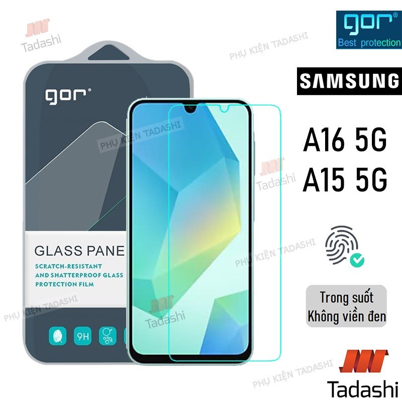 Kính Cường Lực Gor Samsung Galaxy A16 5G, Samsung A15, Galaxy A14 4G/ 5G Trong Suốt 9H/ Vát 2.5D - H