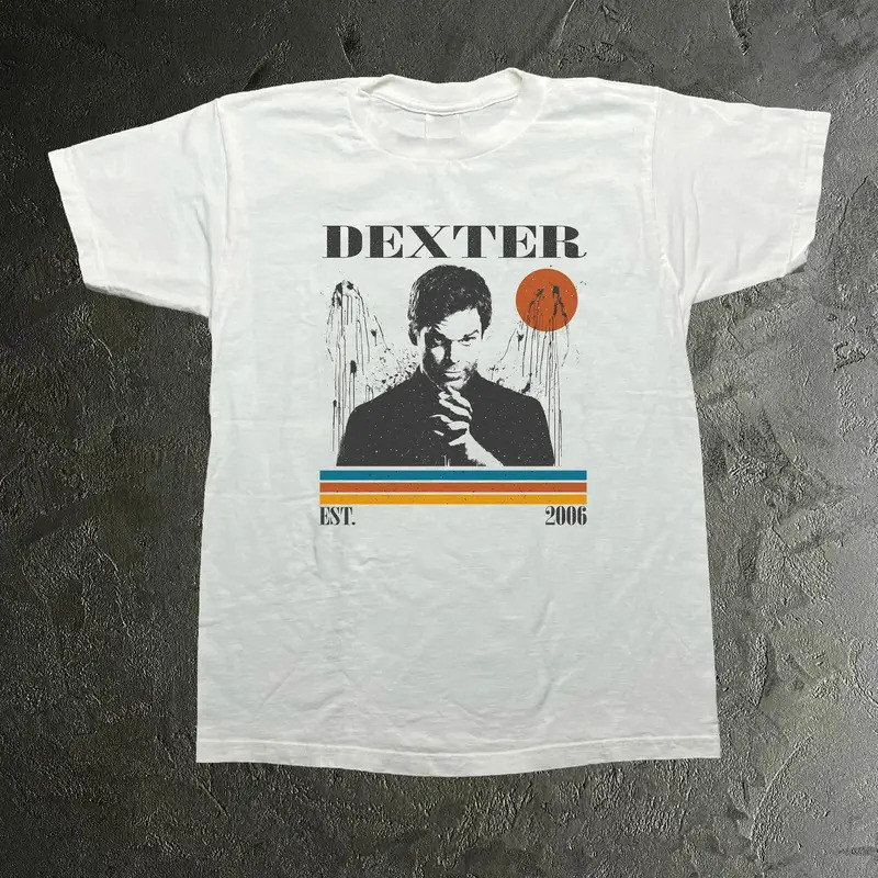 Dexter Morgan Vintage Áo Thun Harry Code Nam Nữ Quần Áo Gothic Thời Trang Quá Khổ Cotton