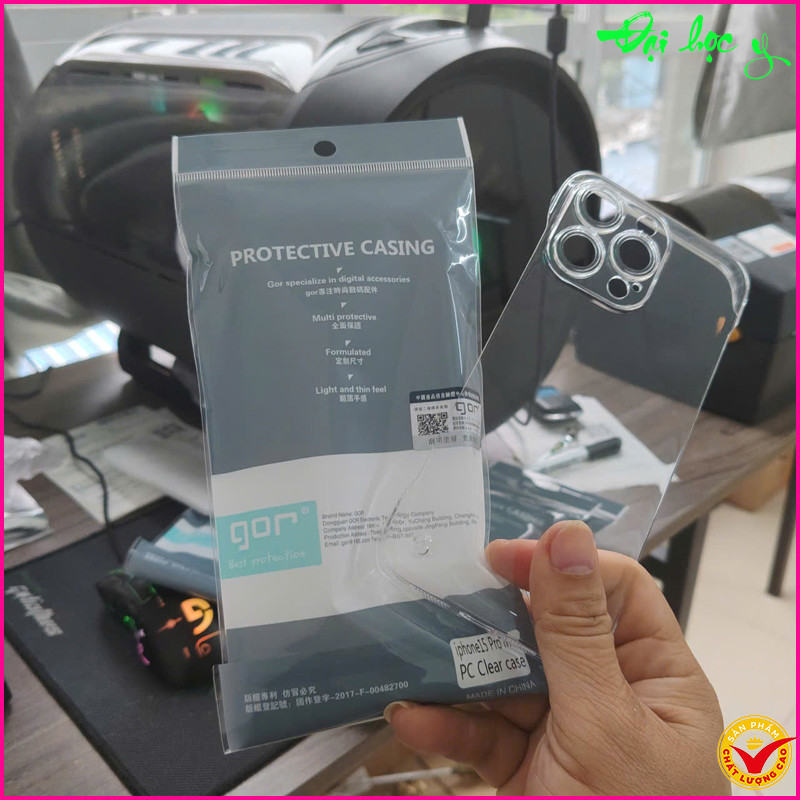 Ốp Lưng cứng GOR iPHONE 13, IP 13 Pro Max, IP 13 Pro trong suốt không viền Hạn chế ố chính Hãng
