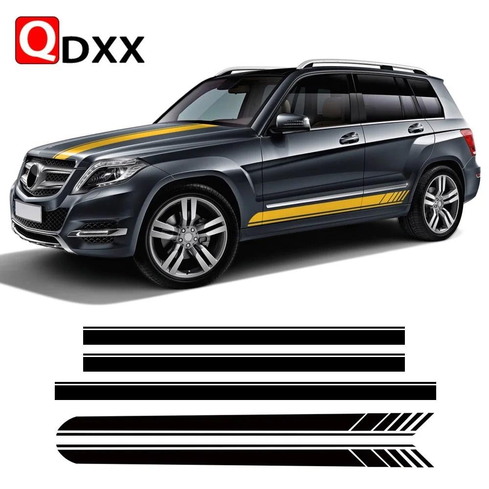 Phong Cách Xe Cửa Bên Váy Hood Sọc Decal Bộ Dành Cho Xe Mercedes Benz GLE GLK ML Class AMG W164 W166
