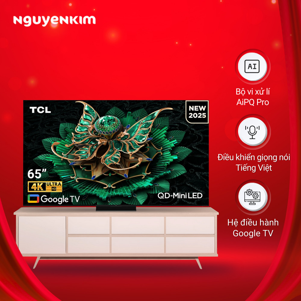Google Tivi QD-Mini LED TCL 4K 65 inch 65C7K