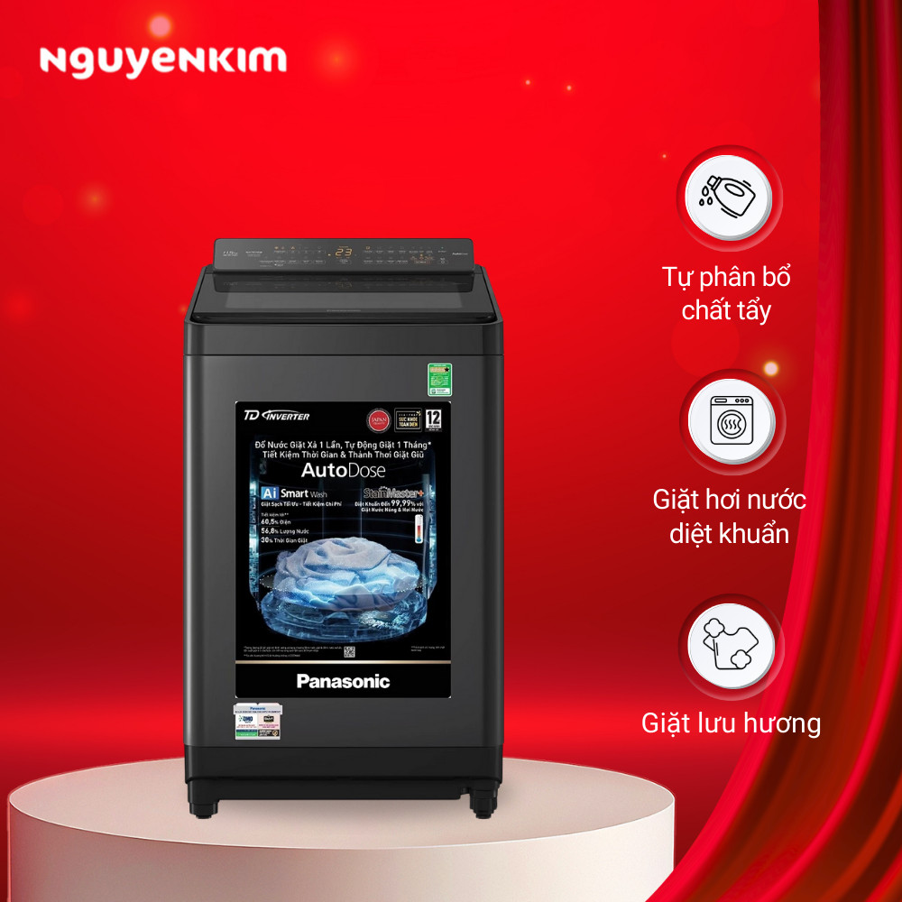 Máy giặt Panasonic Inverter 11.5 kg NA-FD115W3BV