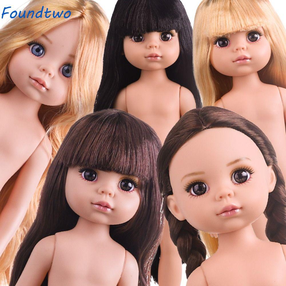 FOUNDTWO BJD Girl Doll, Tóc Vàng 30cm Chiều Cao 12 Inch Doll, Thời Trang 3 Màu Tóc Nâu Mắt Di Chuyển