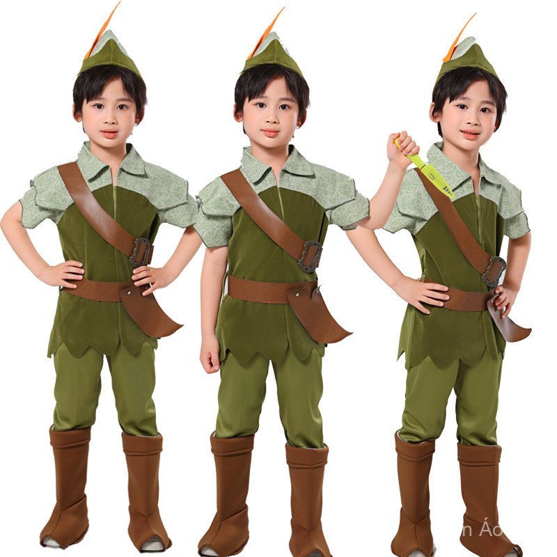 [Phong Cách Mới Giảm Giá] Halloween Peter Pan Peter Pan cosplay Dress Green Elf Peter Pan Trang Phục