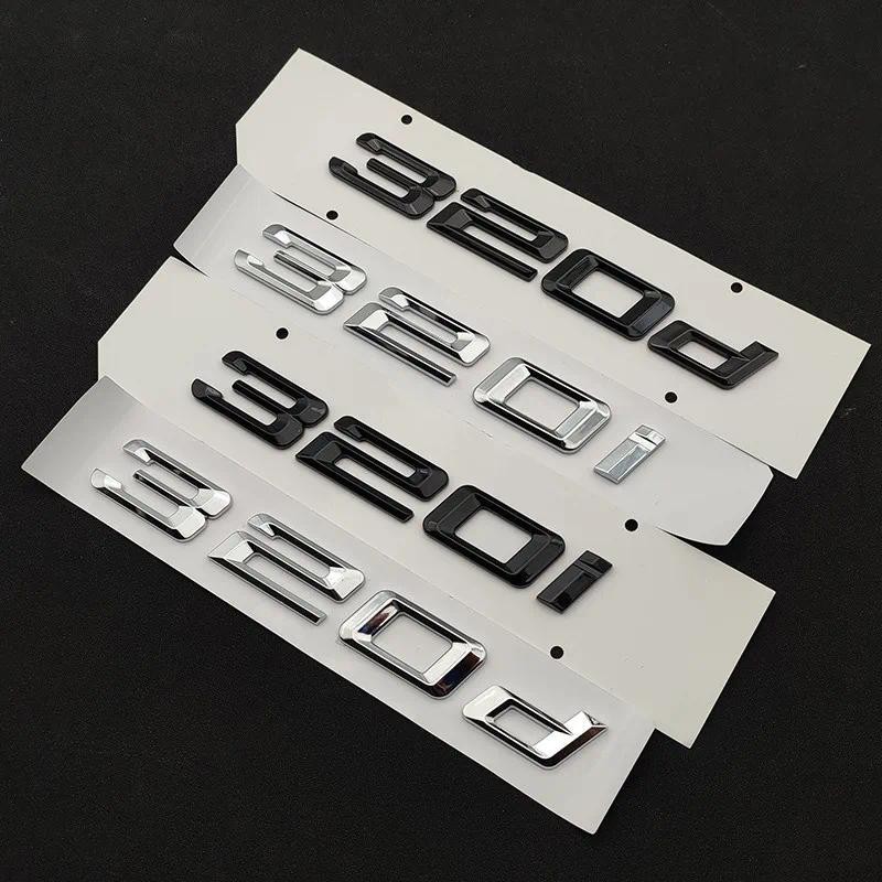 3D Chrome Xe Chữ Cái Cho Xe BMW 316i 318i 318d 320i 320d 325i 325d 330i 330d E46 E36 E90 F30 Biểu Tư