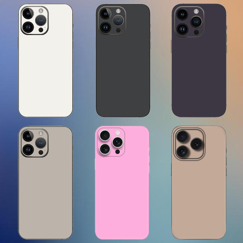 Nhãn dán da Decal màu trơn Tương thích với iPhone 15 16 17 Pro Max
