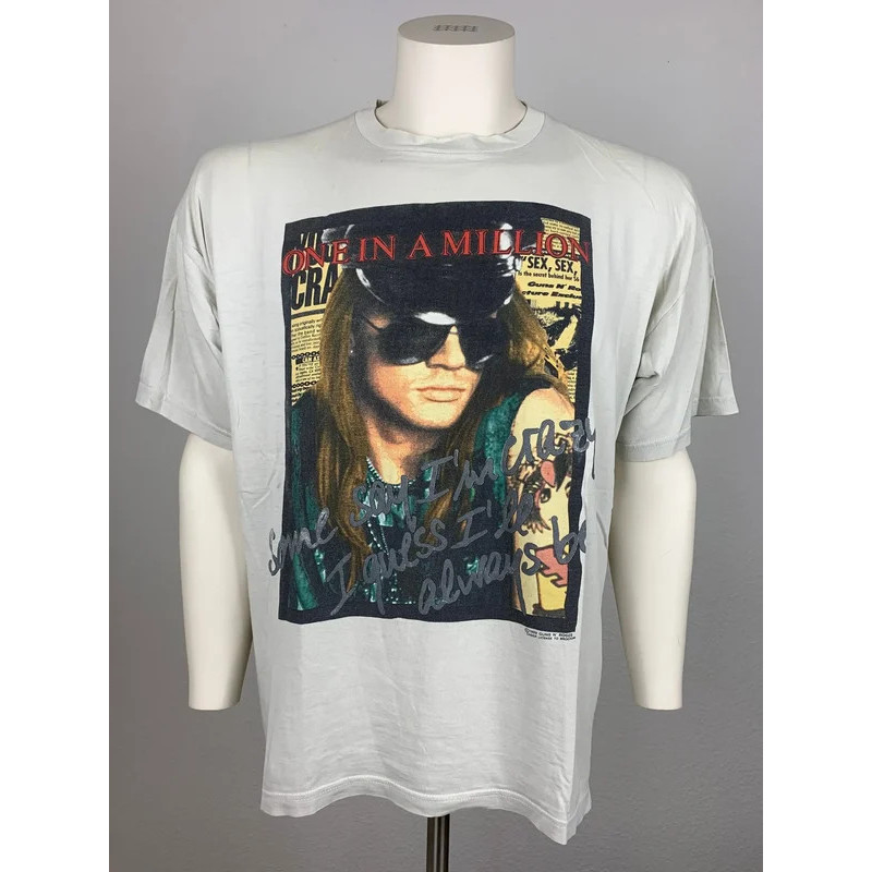 GUNS N ROSES 1989 Áo thun cổ điển / Buổi hòa nhạc One in A Million GNR Axl Rose Slash