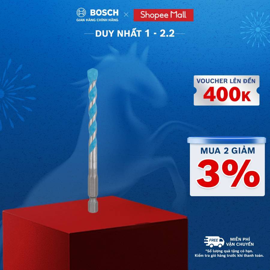 Mũi khoan bê tông Bosch Hex-9 đa năng