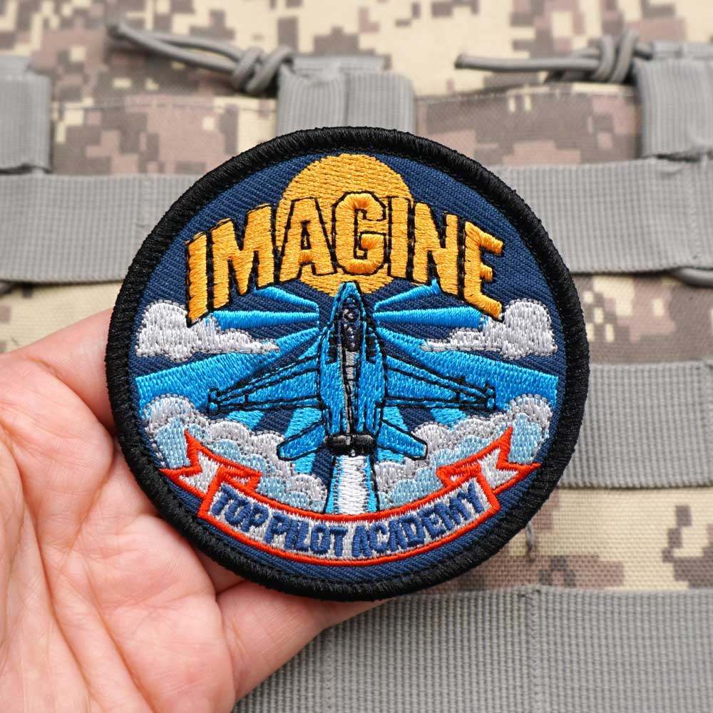 Ustomized 】 AQ Jet 8 * 8cm thêu 3D Velcro Miếng dán / Huy hiệu / băng đô / Biểu tượng trang trí cho 