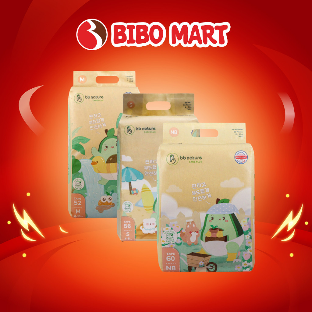 Tã Bỉm Quần BB Nature Care Plus Hàn Quốc Thấm Hút Tốt Size M48 L44 XL40 XXL38 3XL34 4XL32 - Bibomart