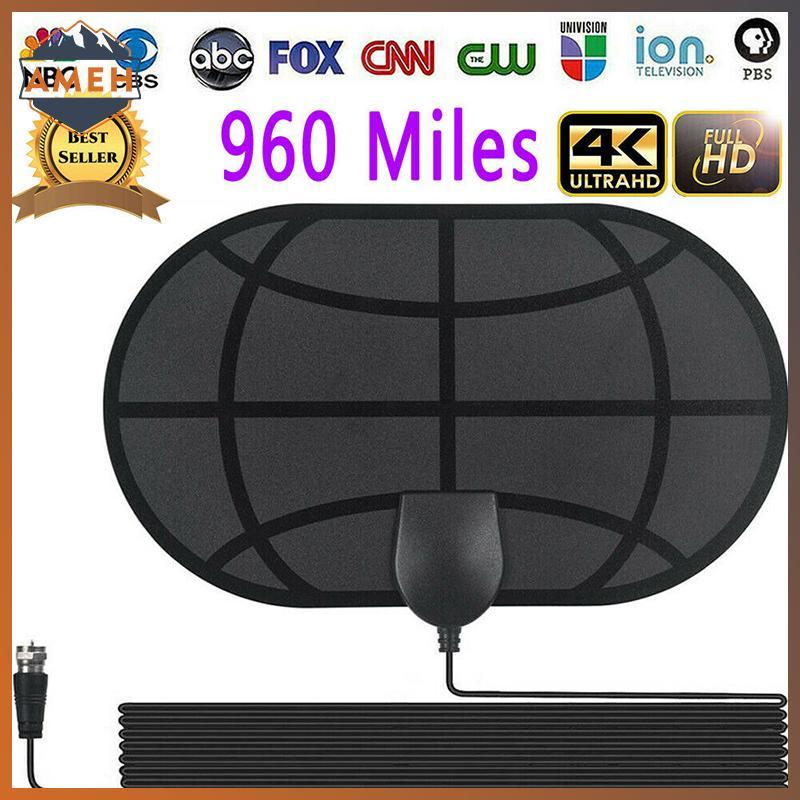 Technicolorepic 960 Mile Range Ăng-ten TV Digital HD 1080p Skywire 4K Antena Digital Indoor HDTV TEC