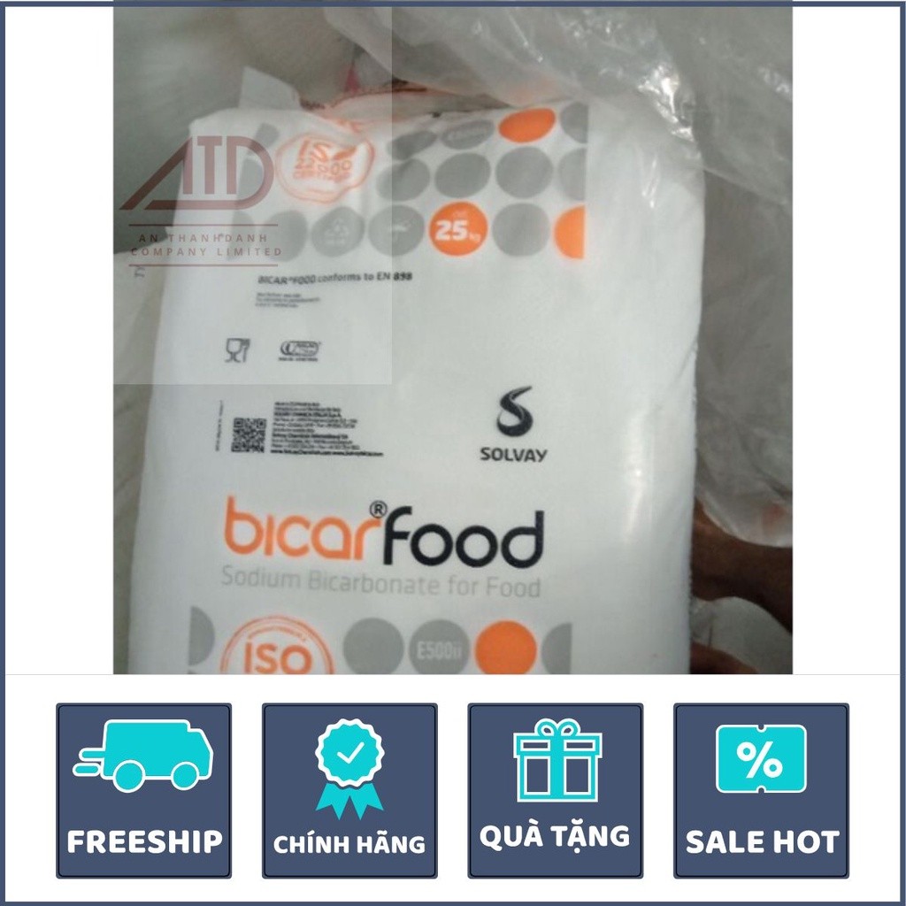 Baking soda - Bột Baking soda - NaHCO3 - Muối nở,  bột nở1kg Hàng Chiết Lẻ Từ Bao 25kg - Xuất xứ Ý -