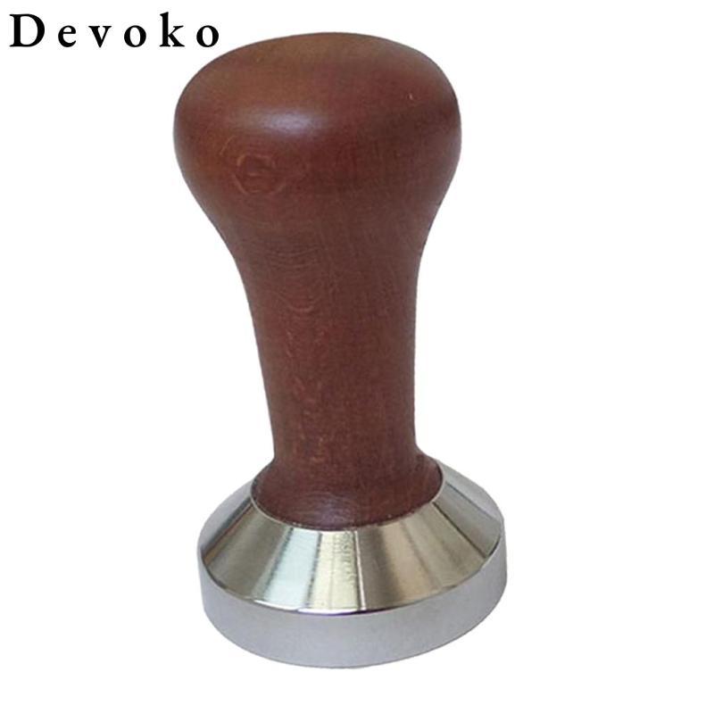 Devoko 49mm Thép không gỉ Cà phê Bean Tamper Press Máy pha cà phê Máy xay Đế phẳng