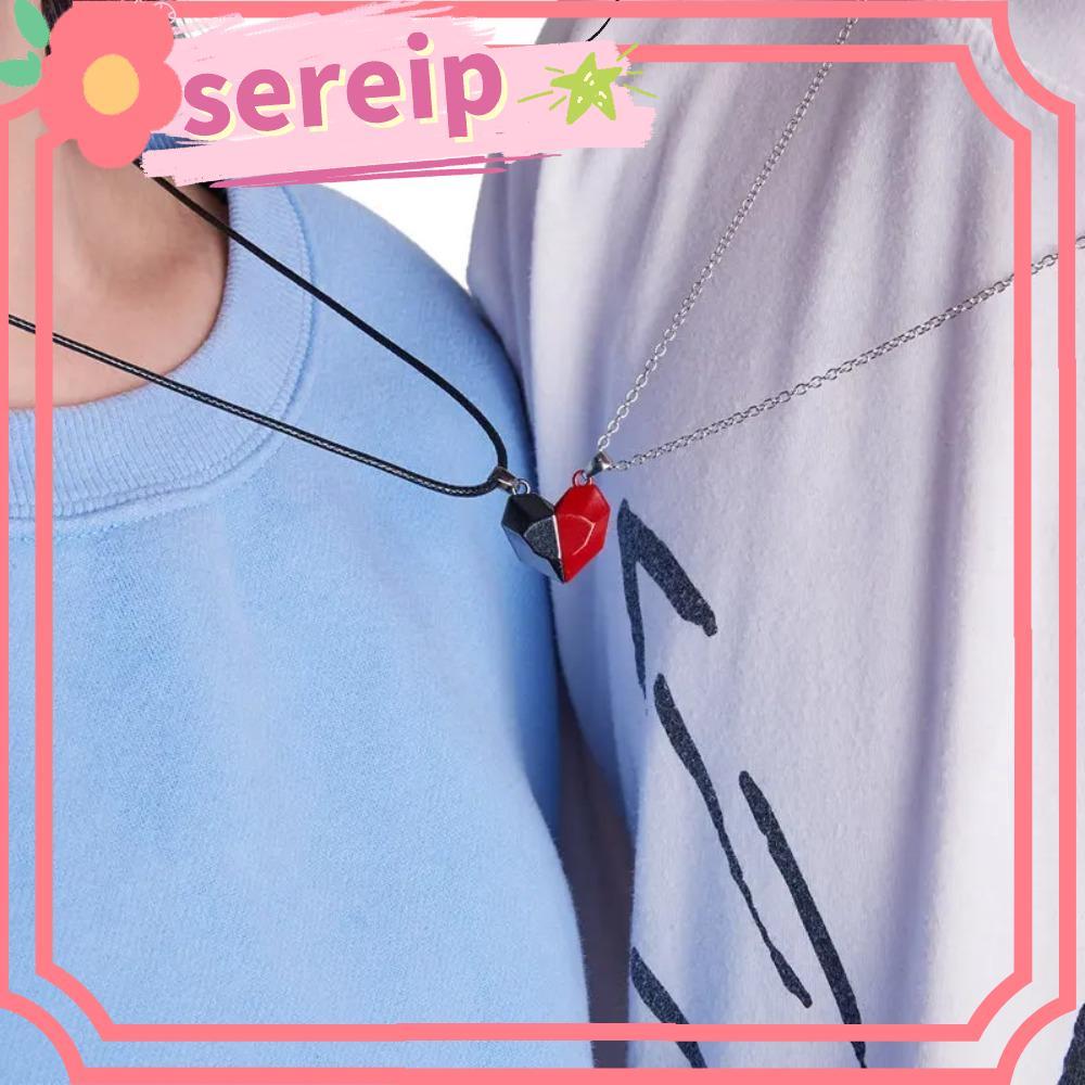 Vòng cổ nam châm cặp đôi SEREIP, Vòng cổ cặp đôi nam châm đa năng, 2 cái / bộ Dây chuyền xương đòn k