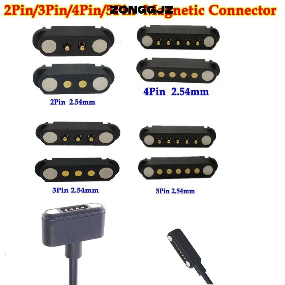 Đầu nối Pin Pogo từ tính ZONGGJZ DC, Đầu nối từ tính 2Pin 3Pin 4Pin 5Pin Pogopin dòng điện cao, Khoả