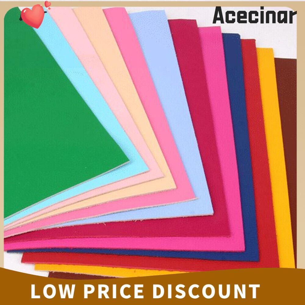 ACECINAR Da Bò Cứng, Tấm Vải 20 * 30CM Da Oxhide Thật, Làm Ví Giày Găng Tay Vải