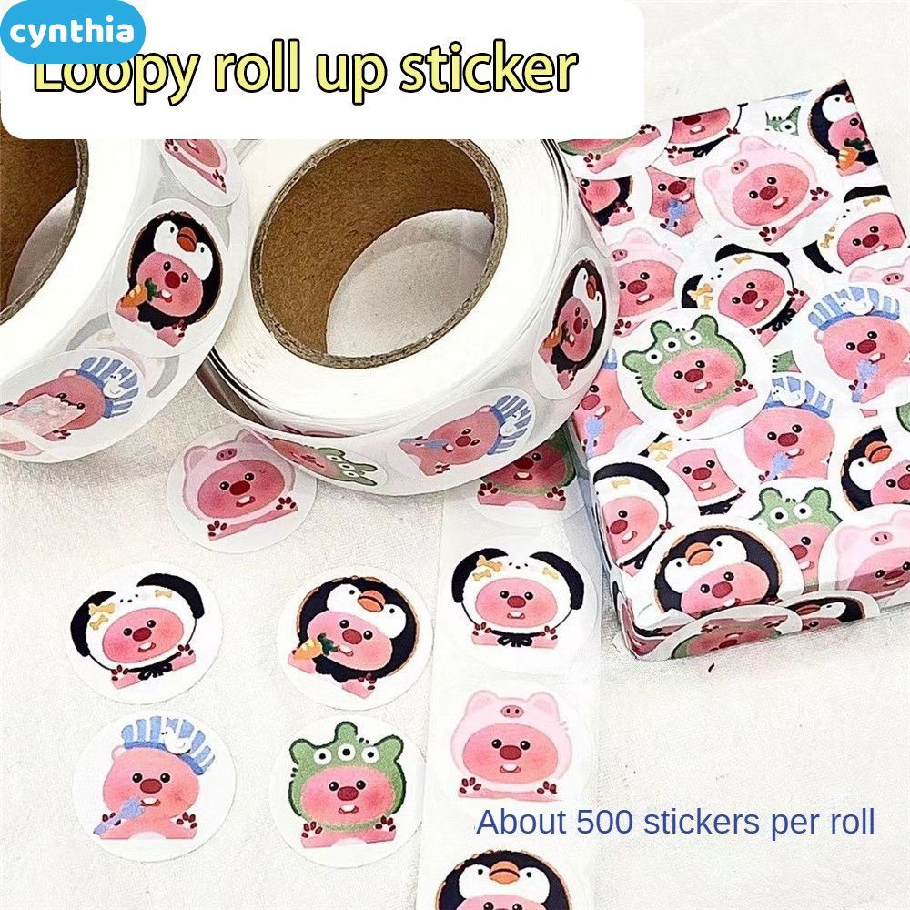 1 Bộ 500 Hình dán trang trí hoạt hình, Hình dán chống thấm nước, Nhãn dán, Hình dán sổ tay, Hình dán