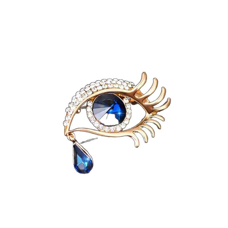 【Trang Sức Pha Lê Lấp Lánh】 Trâm Cài Áo Thiết Kế Hàn Quốc Dạng Giọt Nước - Brooch Crystal/Women's Je