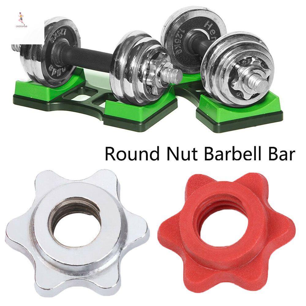 CROSS Dumbell Nut Chống Trơn Trượt Bền Trọng Lượng Nâng Phụ Kiện Bảo Vệ An Toàn Thép Chắc Chắn Dumbe