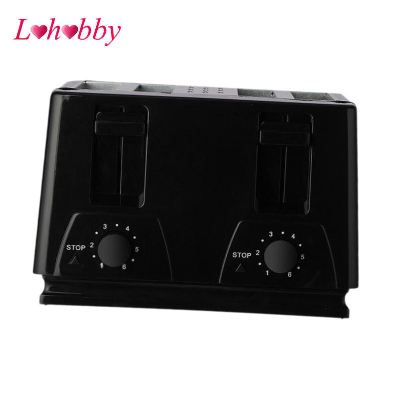 Máy nướng bánh mì đếm 4 lát Bảng điều khiển độc lập đôi tự động Máy làm bánh mì bằng thép không gỉ có thể điều chỉnh cho bánh quế