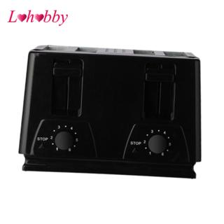 Máy nướng bánh mì đếm 4 lát Bảng điều khiển độc lập đôi tự động Máy làm bánh mì bằng thép không gỉ có thể điều chỉnh cho bánh quế