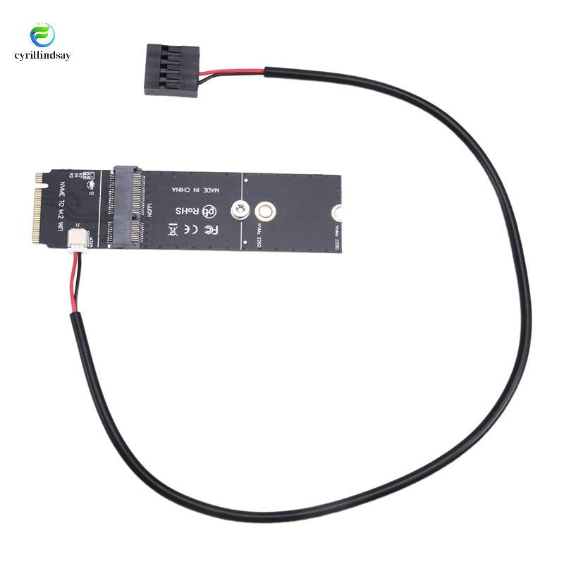 Bộ chuyển đổi cổng SSD NGFF M.2 A + E sang NVMe PCI-E cho thẻ không dây AX200 AX210 8265 7260AC WiFi